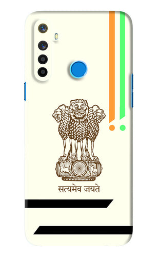 Satyamev Jayate Brown Logo Realme 5 Back Skin Wrap