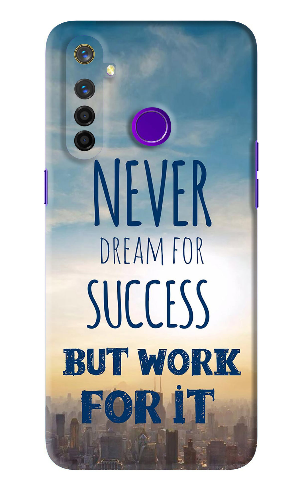 Never Dream For Success But Work For It Realme 5 Pro Back Skin Wrap