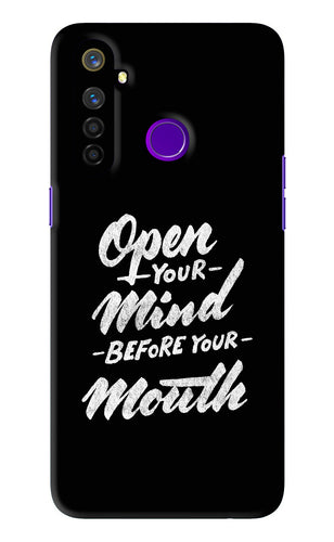 Open Your Mind Before Your Mouth Realme 5 Pro Back Skin Wrap