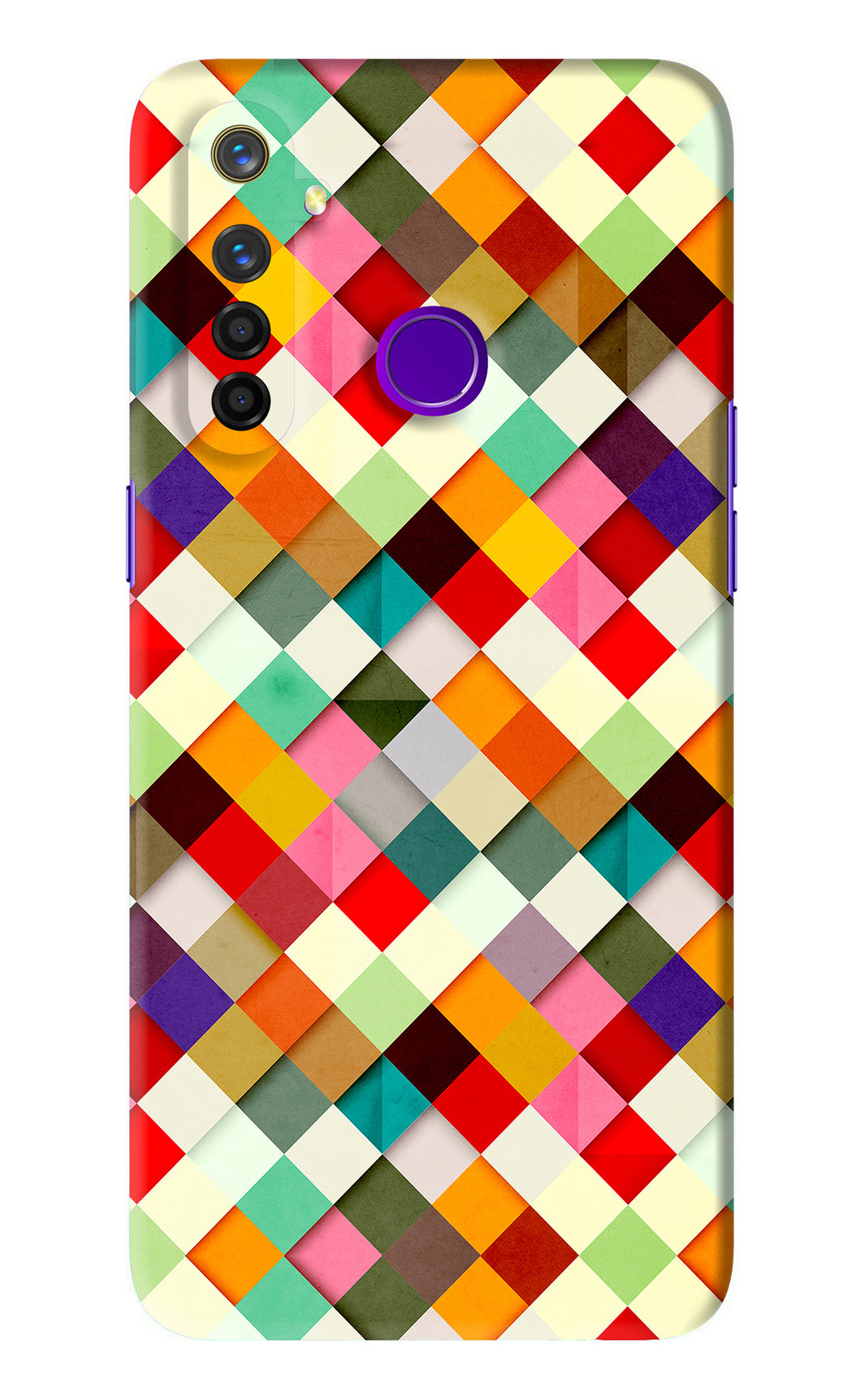 Geometric Abstract Colorful Realme 5 Pro Back Skin Wrap