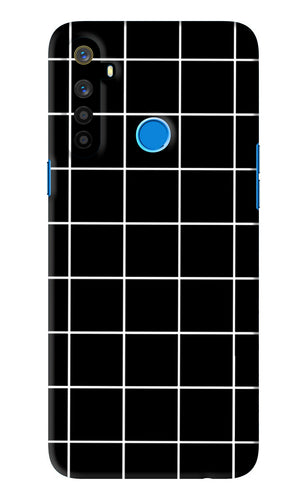 White Grid Realme 5i Back Skin Wrap