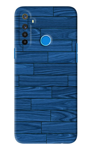 Blue Wooden Texture Realme 5i Back Skin Wrap