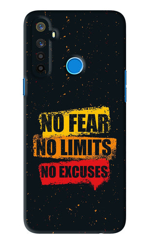 No Fear No Limits No Excuses Realme 5i Back Skin Wrap