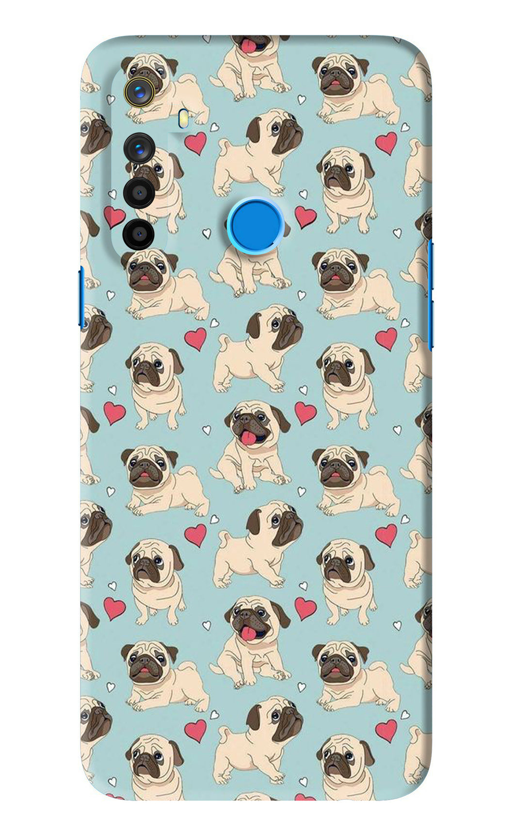Pug Dog Realme 5i Back Skin Wrap