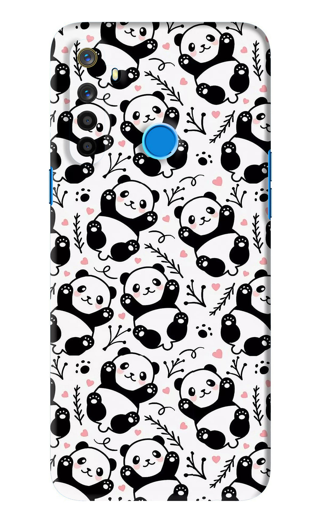 Cute Panda Realme 5i Back Skin Wrap