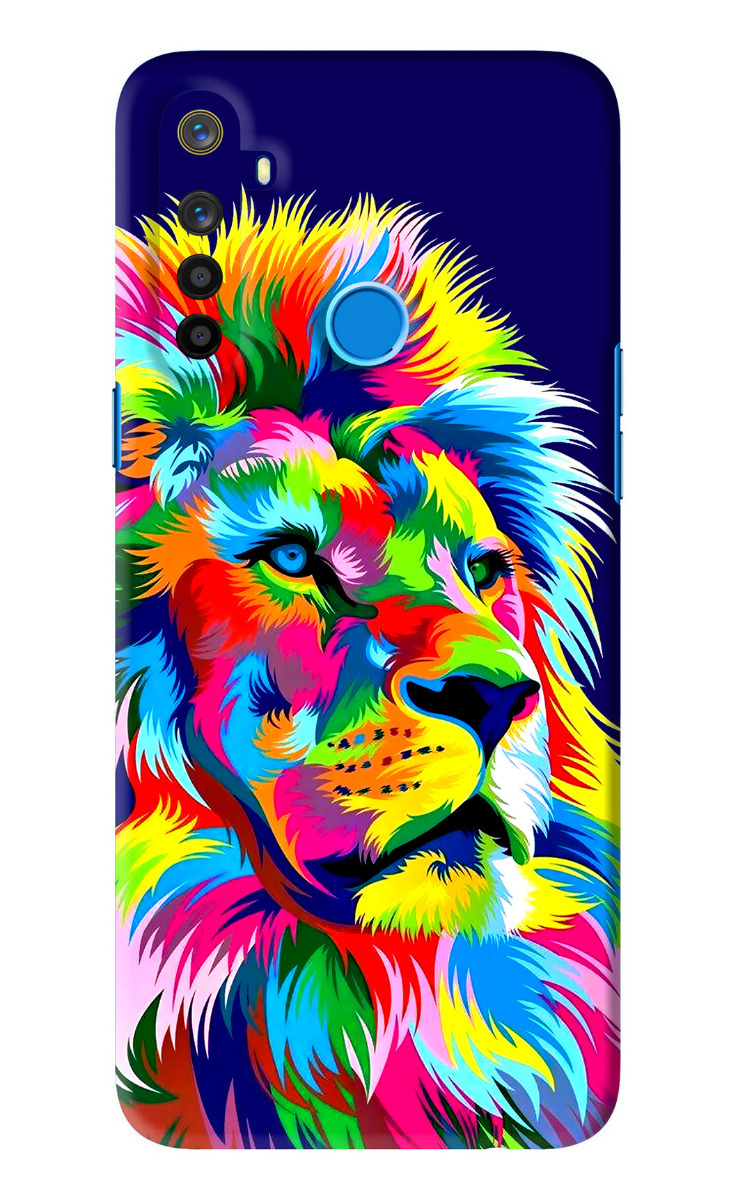 Vector Art Lion Realme 5i Back Skin Wrap