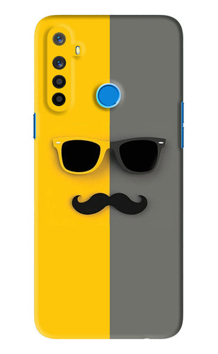 Sunglasses with Mustache Realme 5i Back Skin Wrap