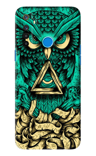 Green Owl Realme 5i Back Skin Wrap