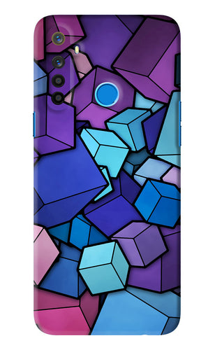 Cubic Abstract Realme 5s Back Skin Wrap