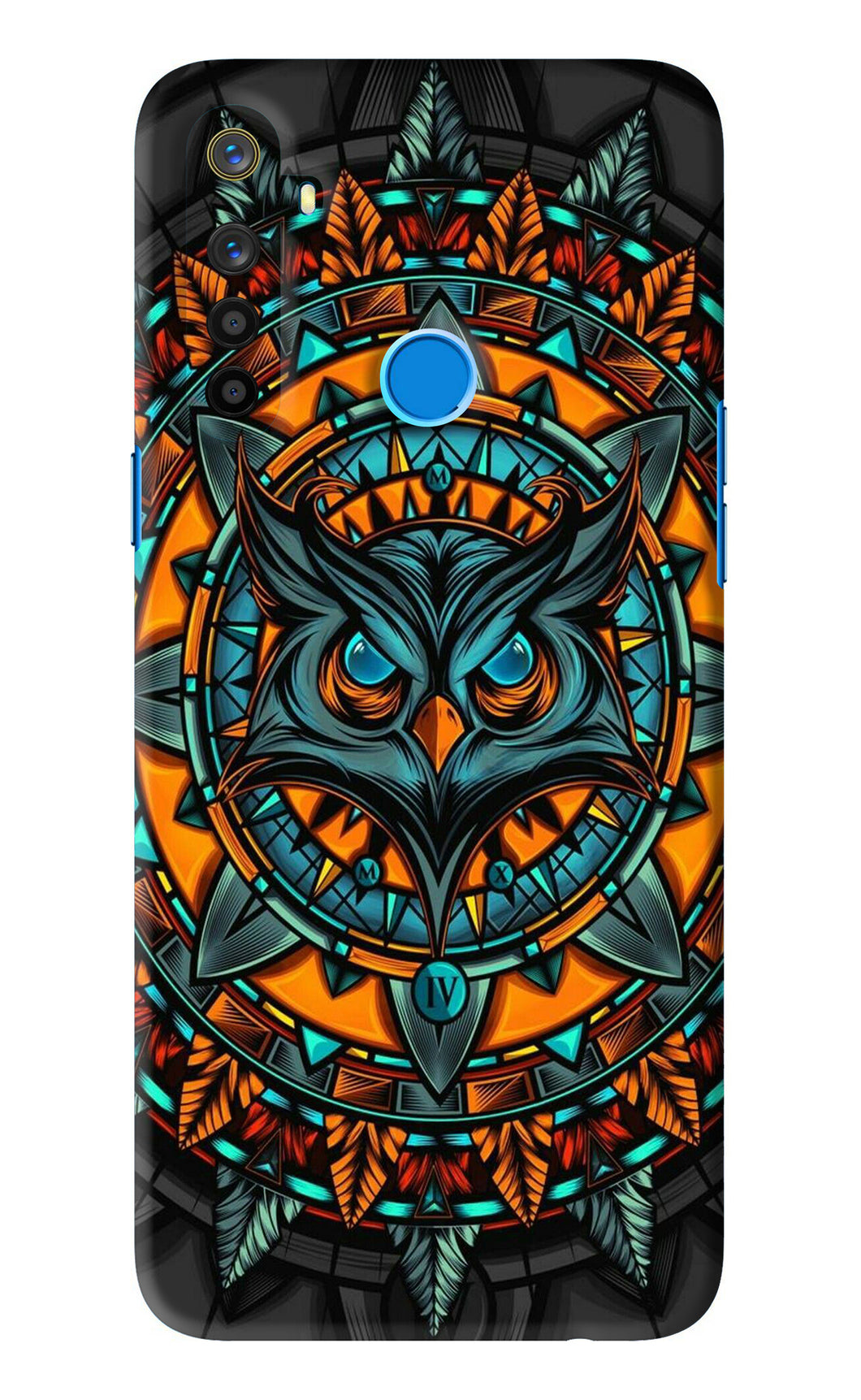 Angry Owl Art Realme 5s Back Skin Wrap