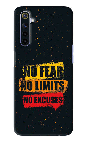 No Fear No Limits No Excuses Realme 6 Back Skin Wrap