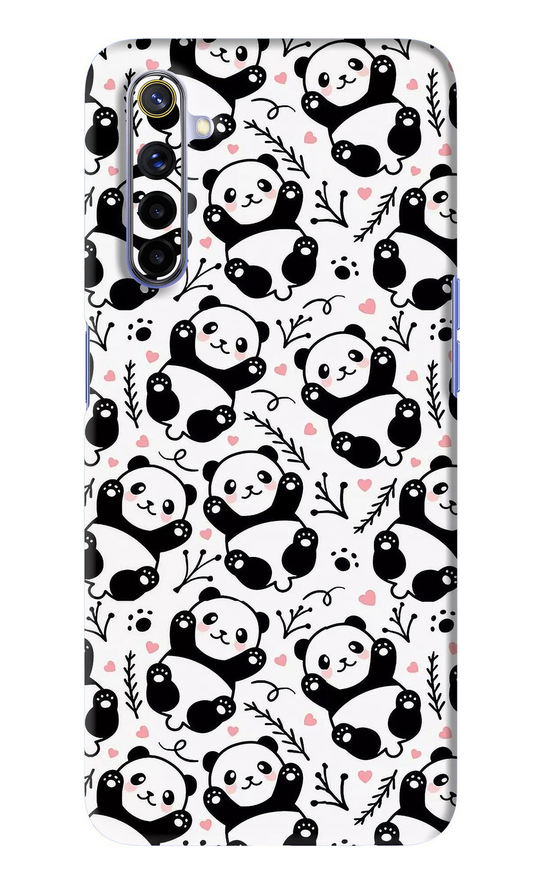 Cute Panda Realme 6 Back Skin Wrap