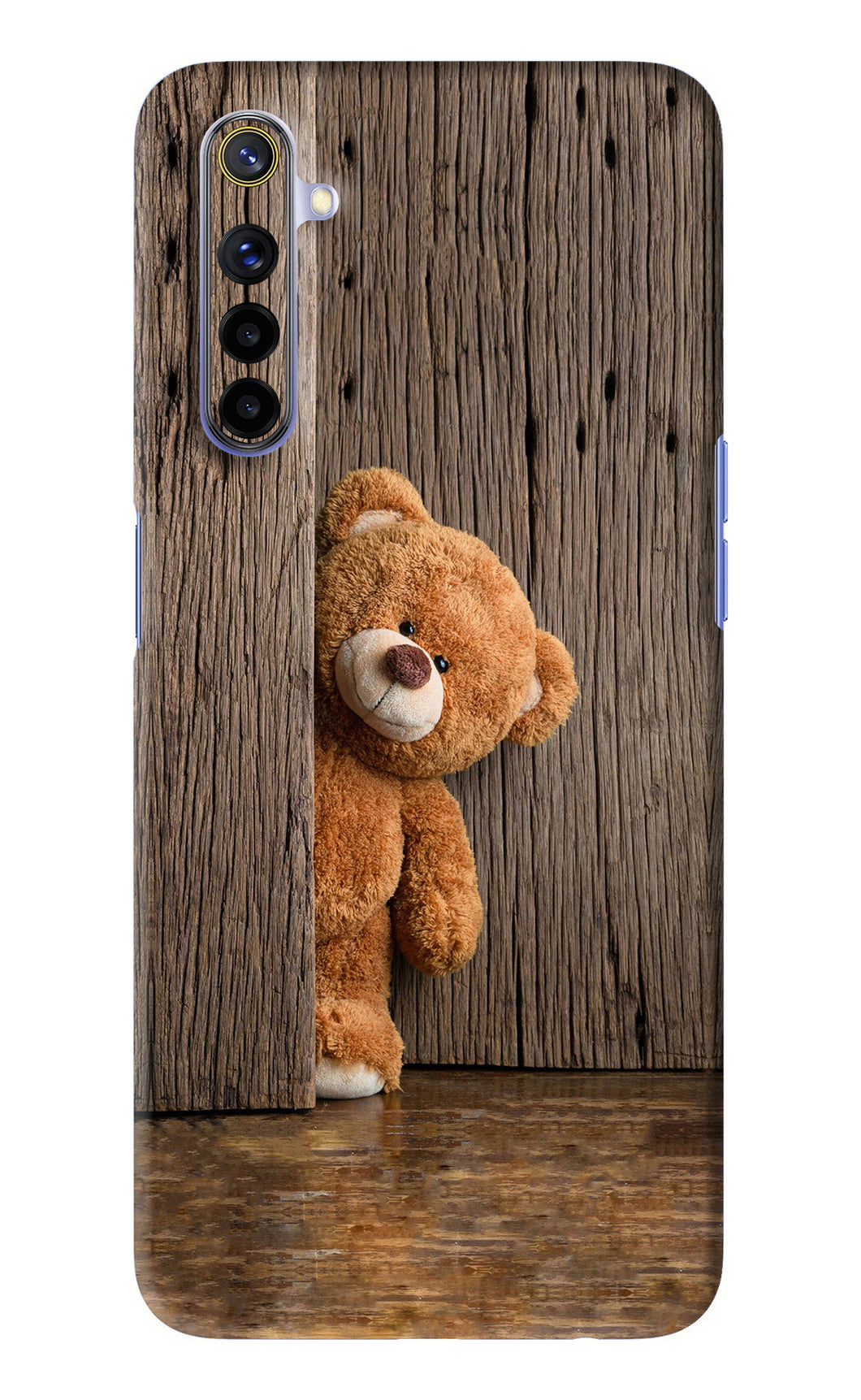 Teddy Wooden Realme 6 Back Skin Wrap