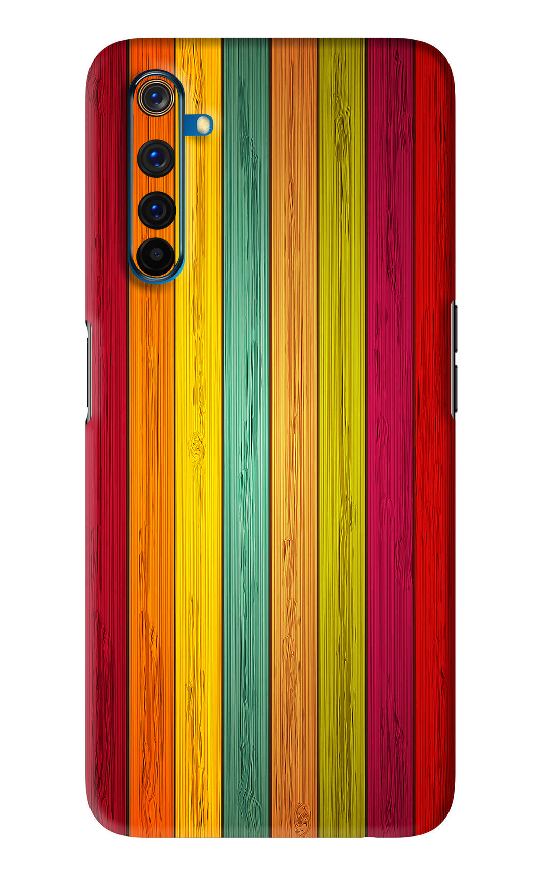 Multicolor Wooden Realme 6 Pro Back Skin Wrap