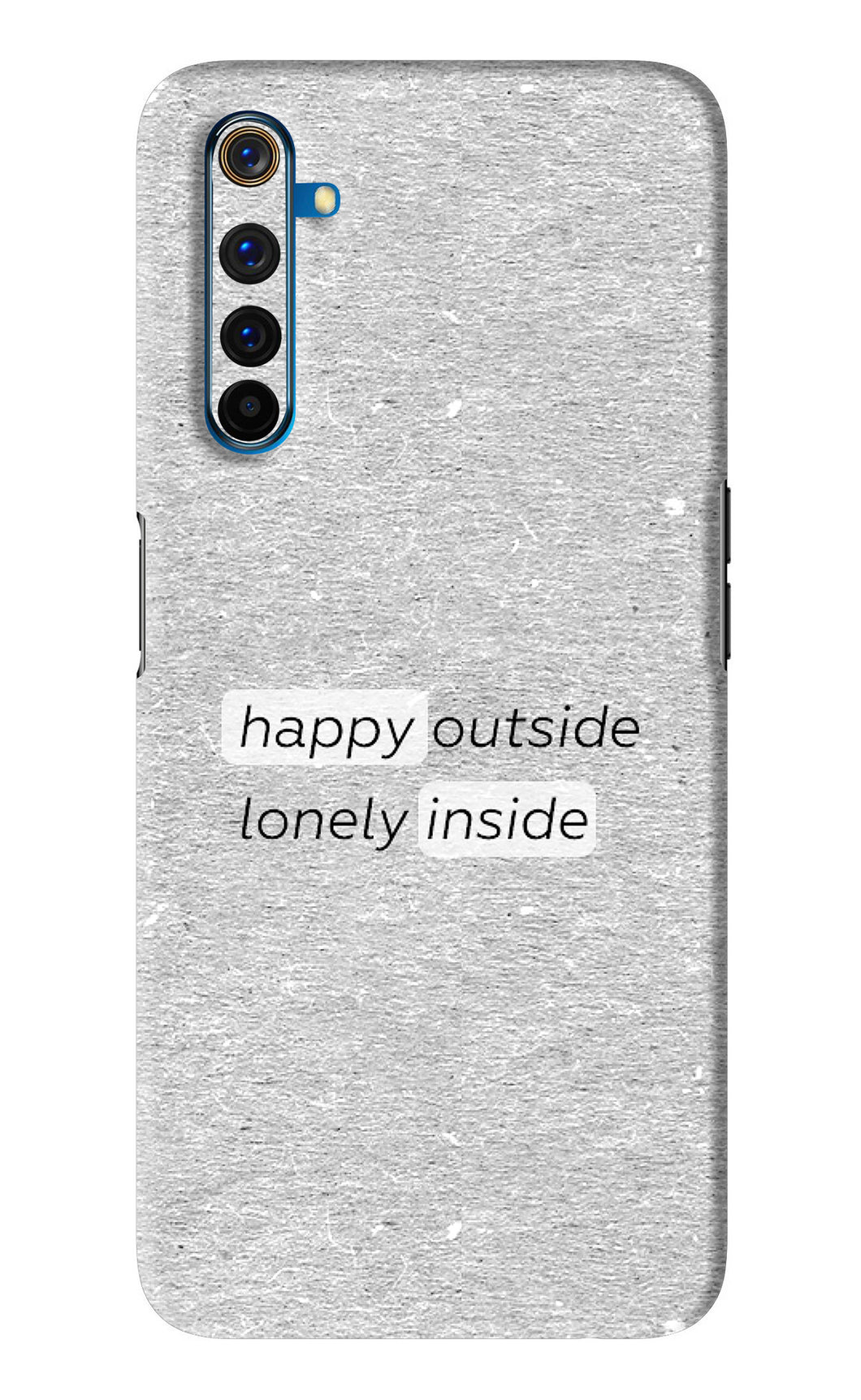 Happy Outside Lonely Inside Realme 6 Pro Back Skin Wrap