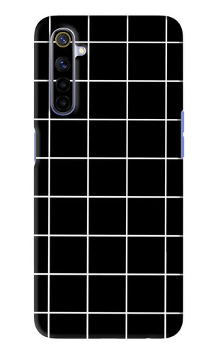 White Grid Realme 6i Back Skin Wrap
