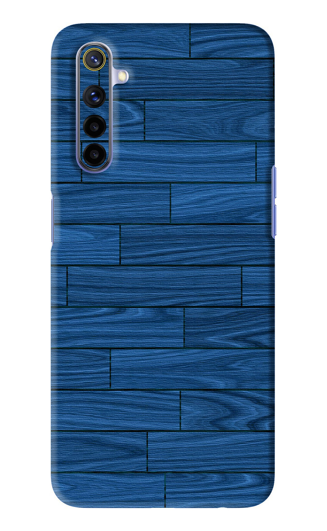 Blue Wooden Texture Realme 6i Back Skin Wrap