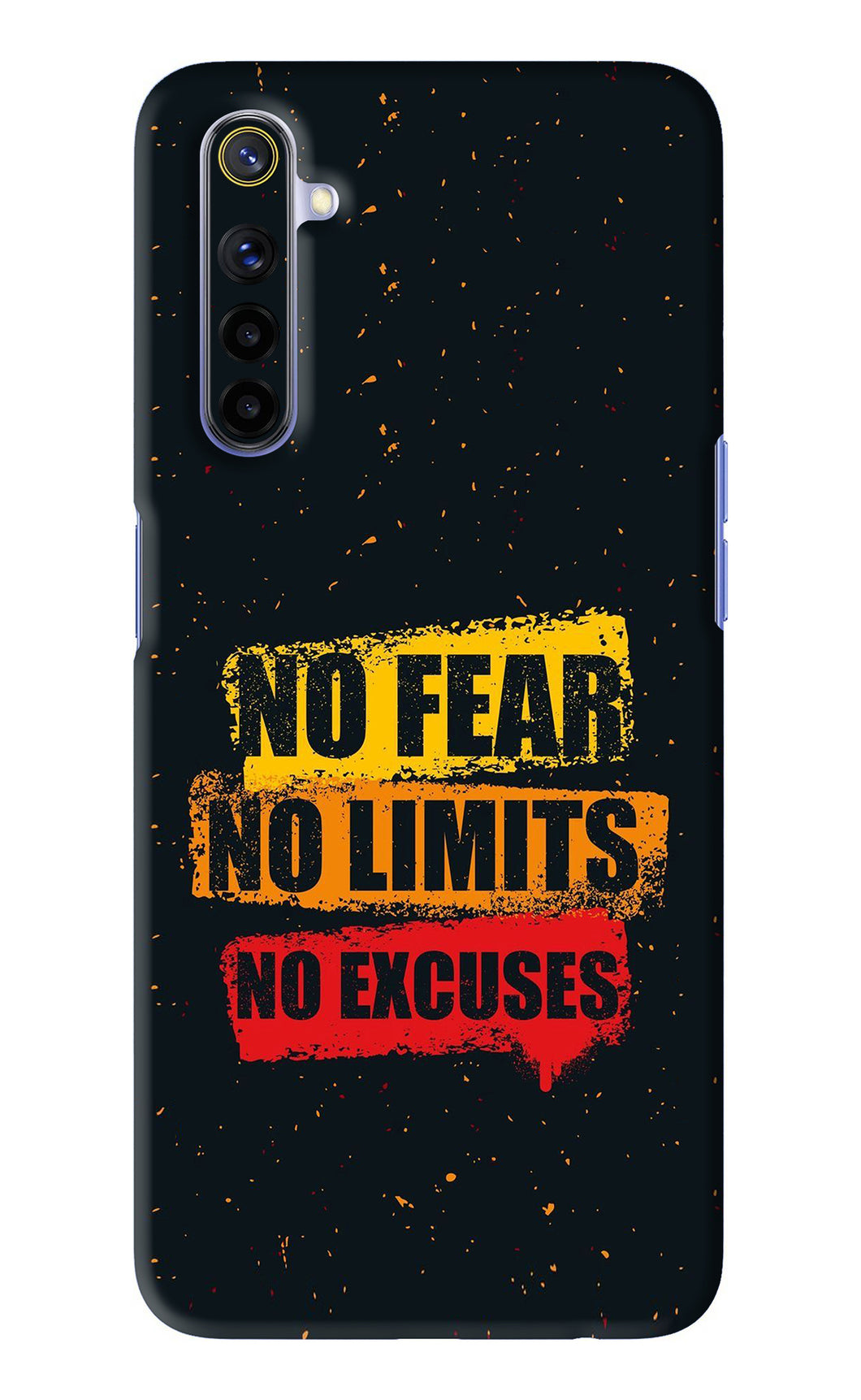 No Fear No Limits No Excuses Realme 6i Back Skin Wrap