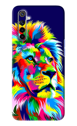 Vector Art Lion Realme 6i Back Skin Wrap
