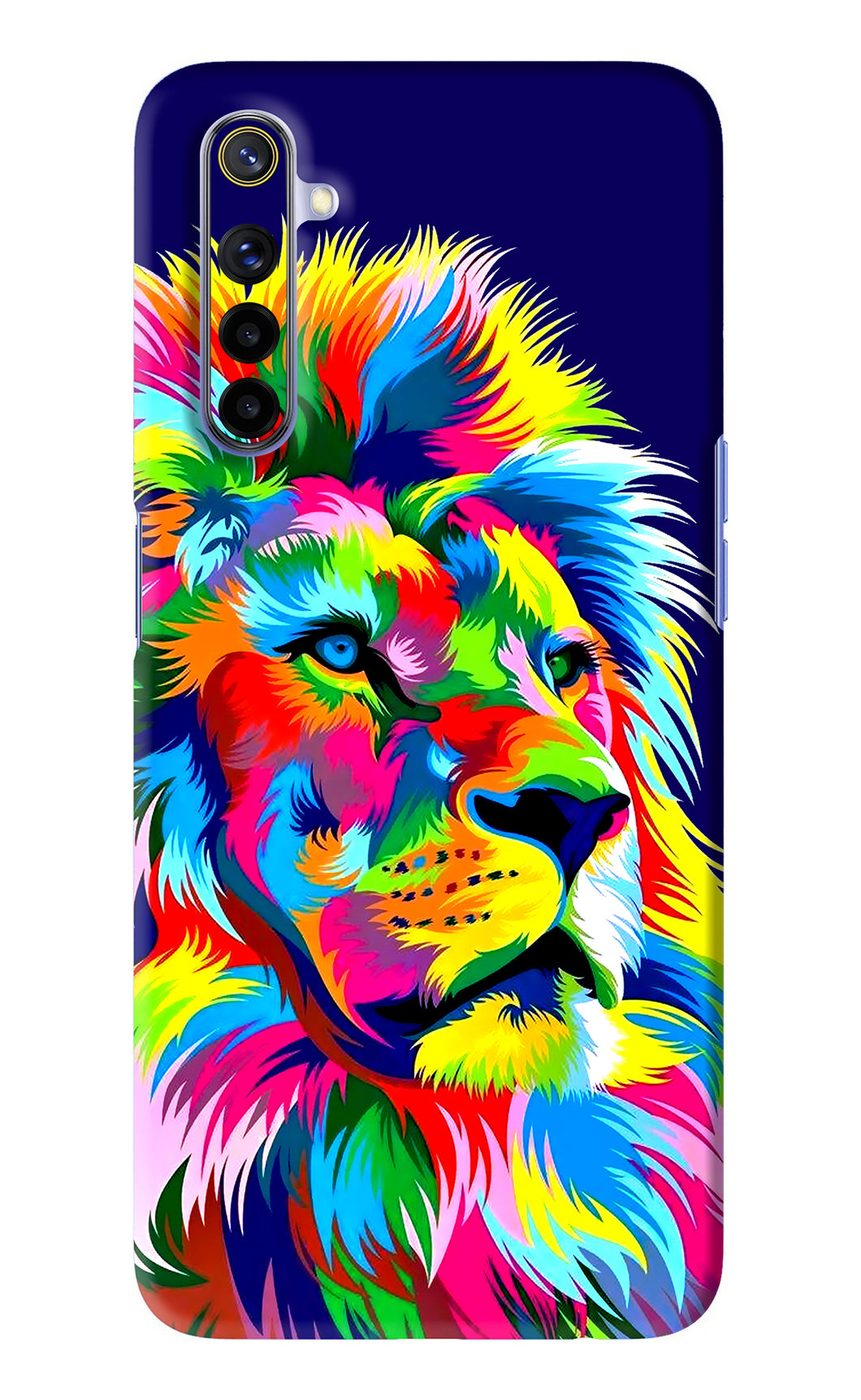 Vector Art Lion Realme 6i Back Skin Wrap