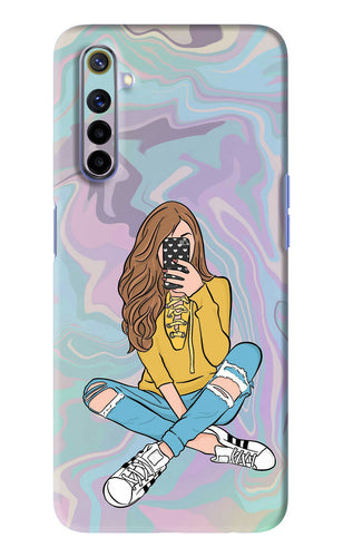 Selfie Girl Realme 6i Back Skin Wrap