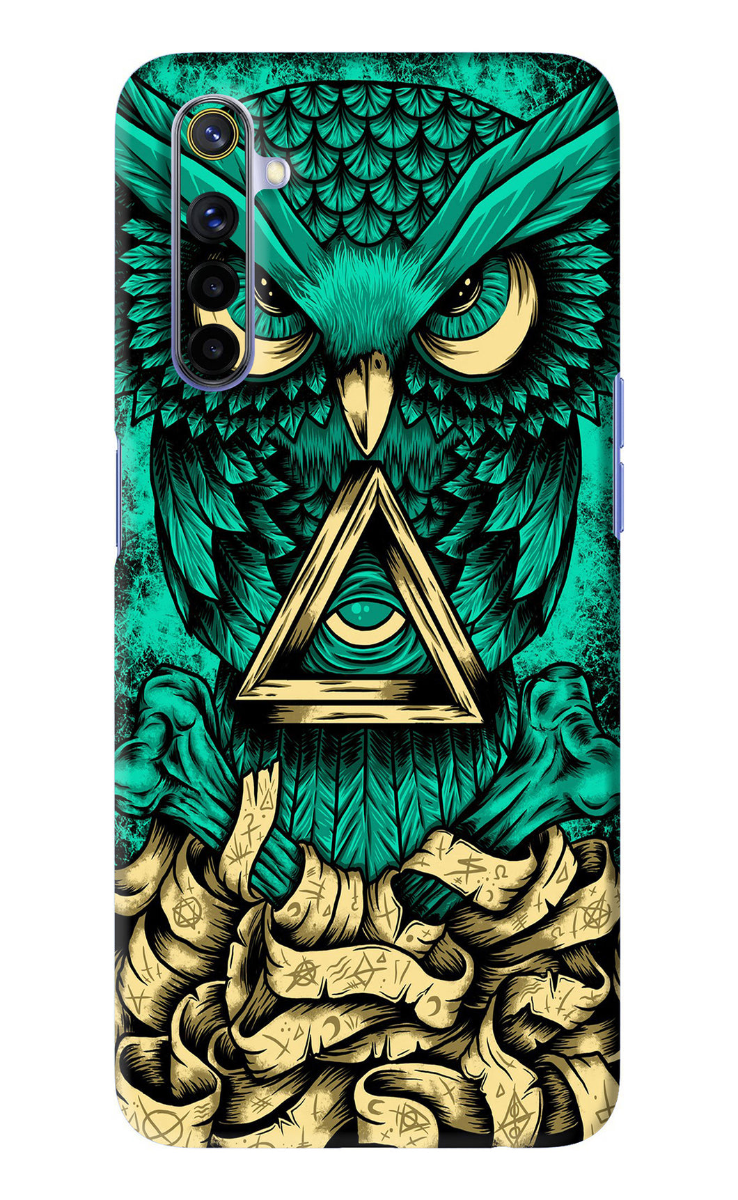 Green Owl Realme 6i Back Skin Wrap