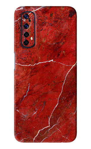 Red Marble Design Realme 7 Back Skin Wrap