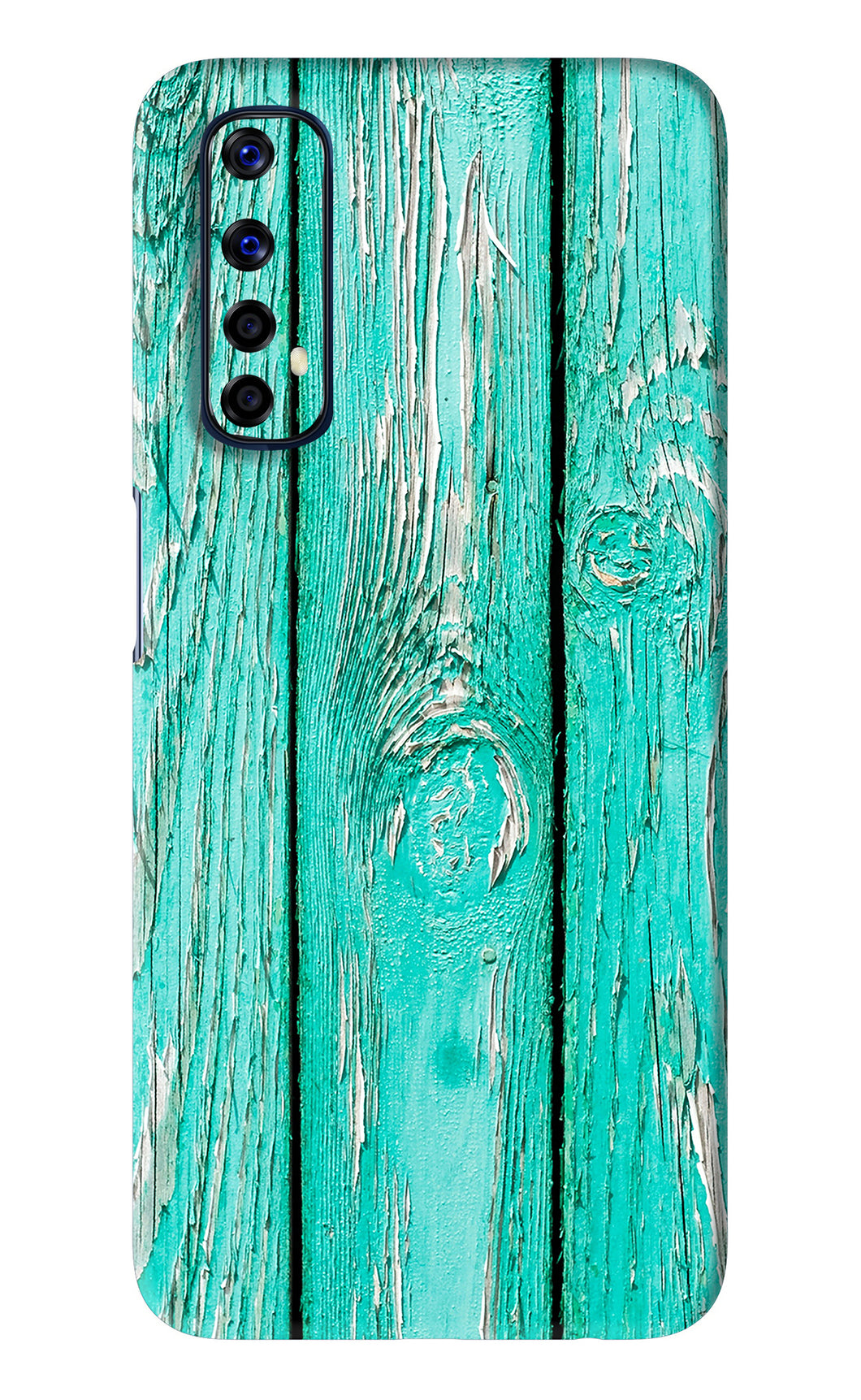 Blue Wood Realme 7 Back Skin Wrap