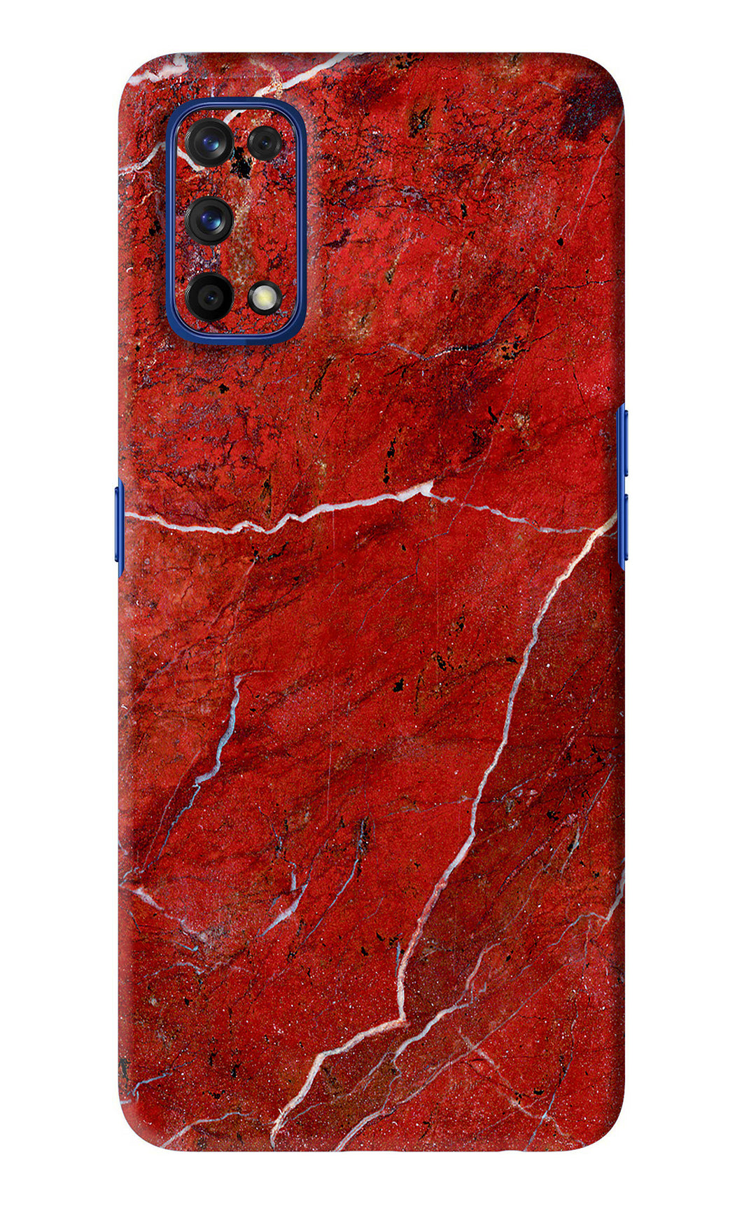 Red Marble Design Realme 7 Pro Back Skin Wrap