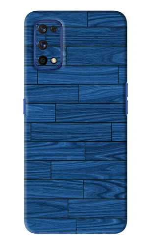 Blue Wooden Texture Realme 7 Pro Back Skin Wrap