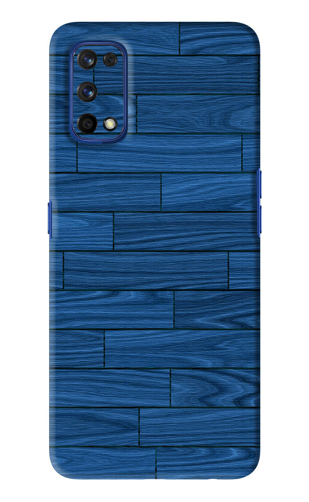 Blue Wooden Texture Realme 7 Pro Back Skin Wrap