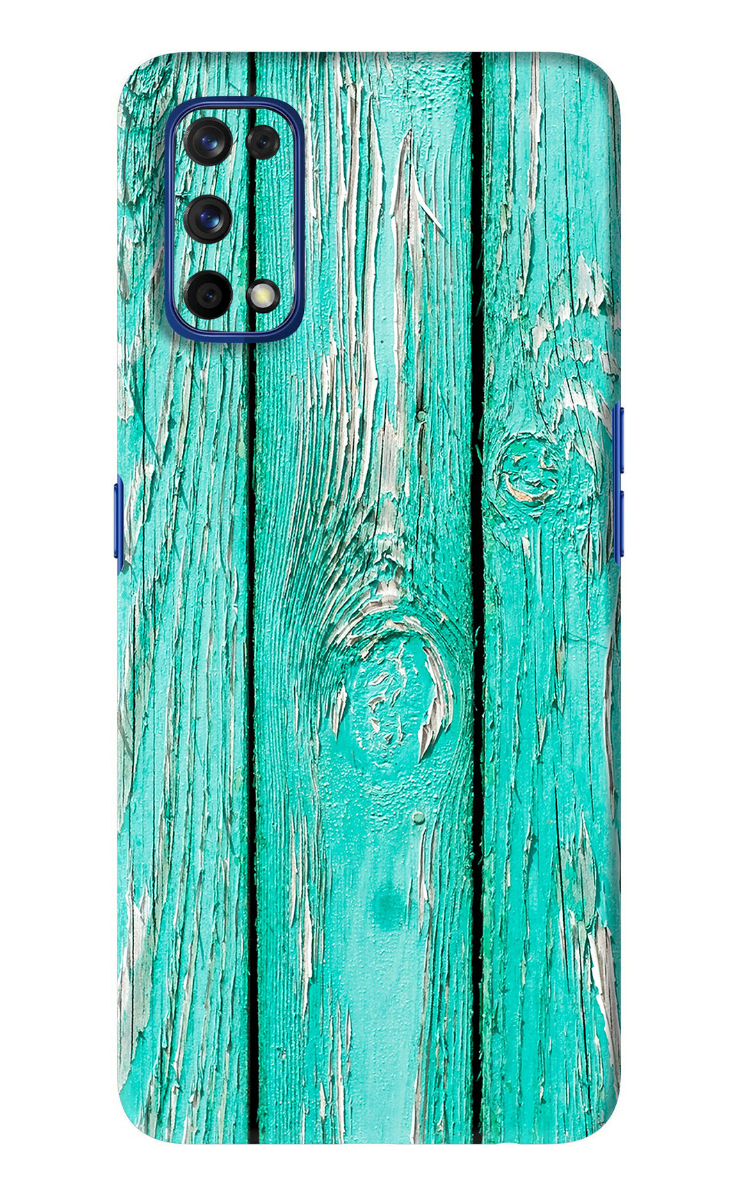 Blue Wood Realme 7 Pro Back Skin Wrap