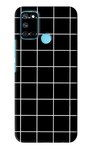 White Grid Realme 7i Back Skin Wrap