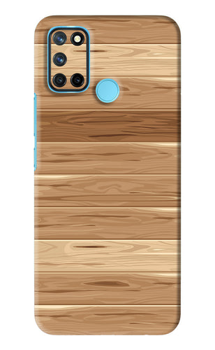 Wooden Vector Realme 7i Back Skin Wrap