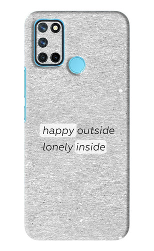Happy Outside Lonely Inside Realme 7i Back Skin Wrap