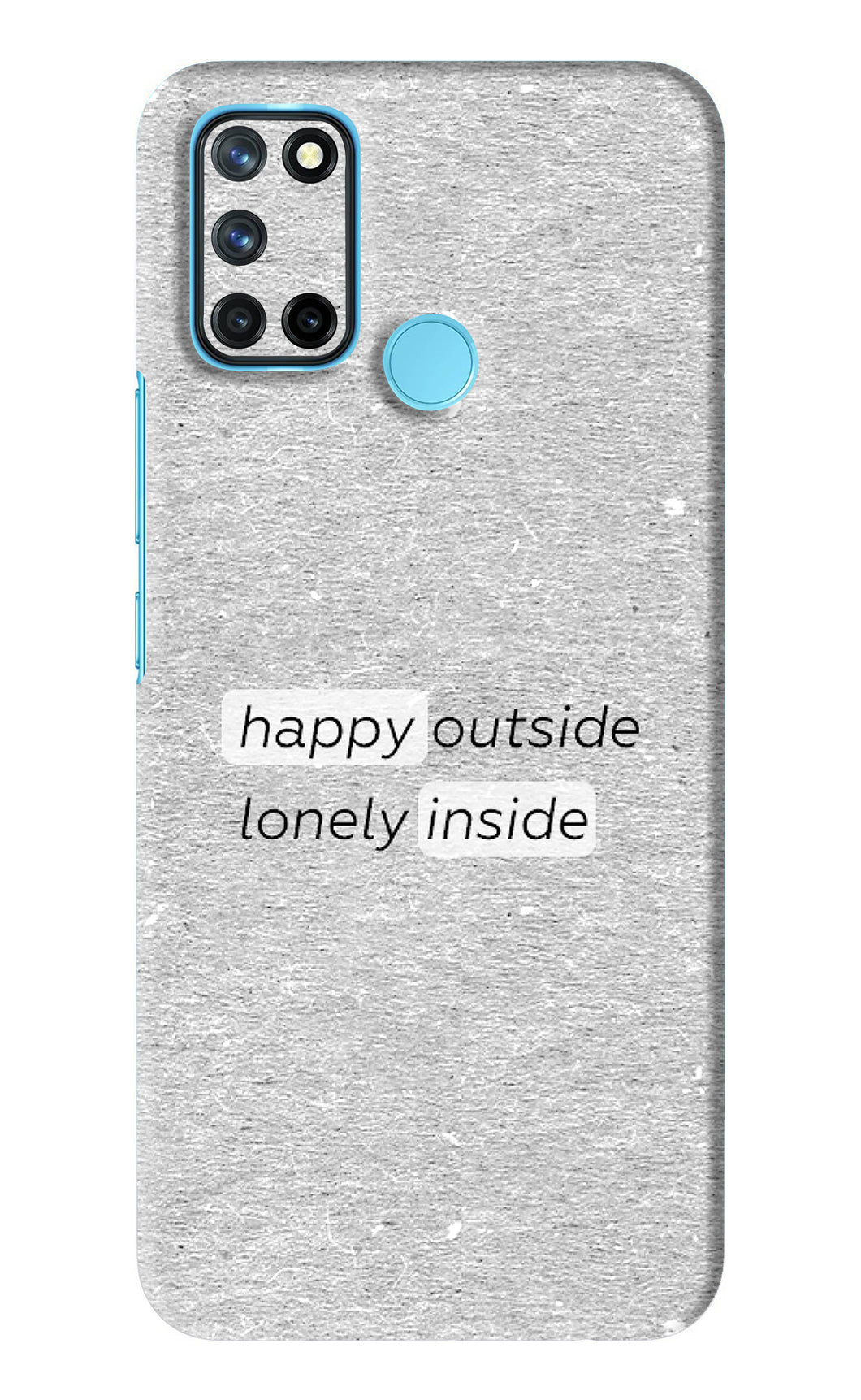 Happy Outside Lonely Inside Realme 7i Back Skin Wrap