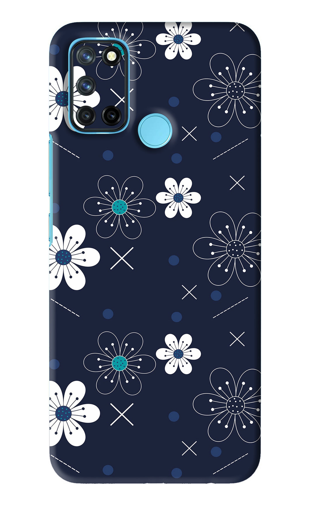 Flowers 4 Realme 7i Back Skin Wrap
