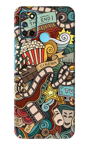 Cinema Abstract Realme 7i Back Skin Wrap