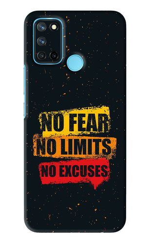 No Fear No Limits No Excuses Realme 7i Back Skin Wrap