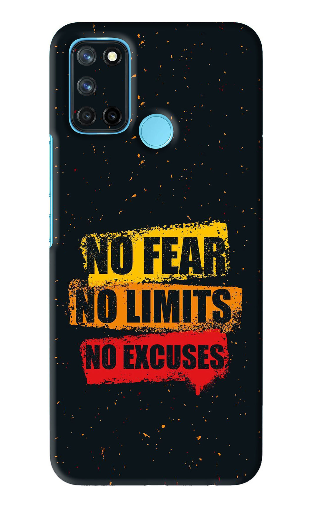 No Fear No Limits No Excuses Realme 7i Back Skin Wrap