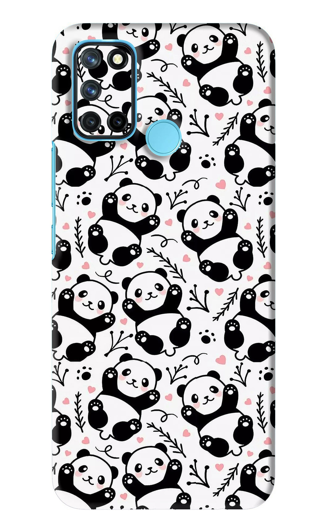 Cute Panda Realme 7i Back Skin Wrap