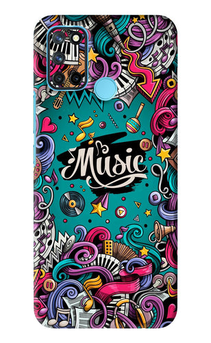 Music Graffiti Realme 7i Back Skin Wrap
