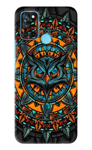 Angry Owl Art Realme 7i Back Skin Wrap