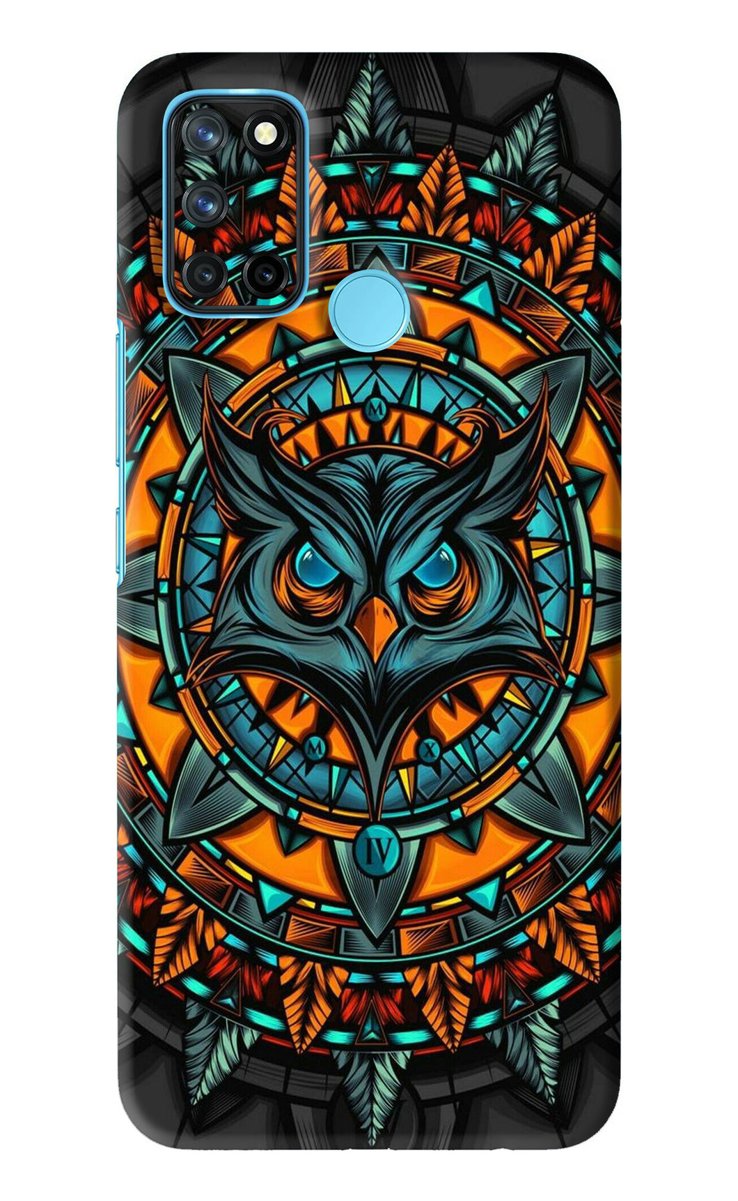 Angry Owl Art Realme 7i Back Skin Wrap
