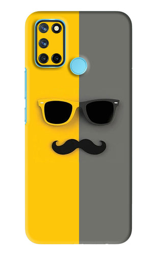 Sunglasses with Mustache Realme 7i Back Skin Wrap