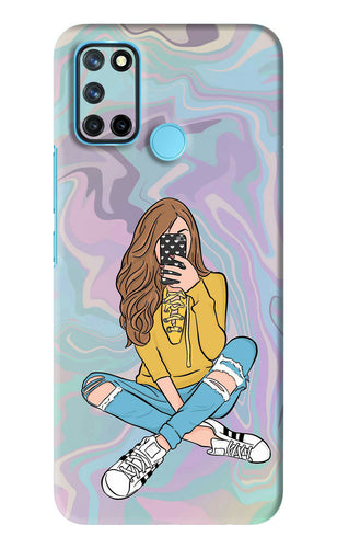 Selfie Girl Realme 7i Back Skin Wrap