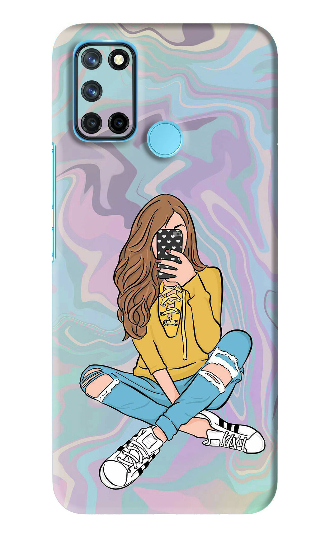 Selfie Girl Realme 7i Back Skin Wrap