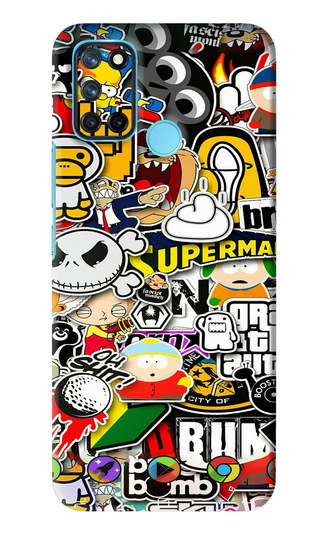 Sticker Bomb Realme 7i Back Skin Wrap