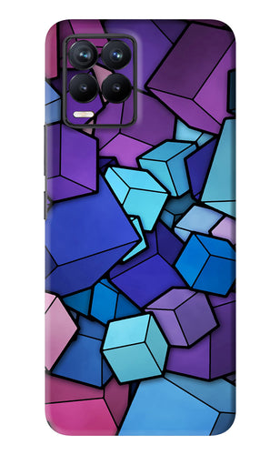 Cubic Abstract Realme 8 Back Skin Wrap