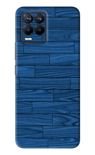 Blue Wooden Texture Realme 8 Back Skin Wrap